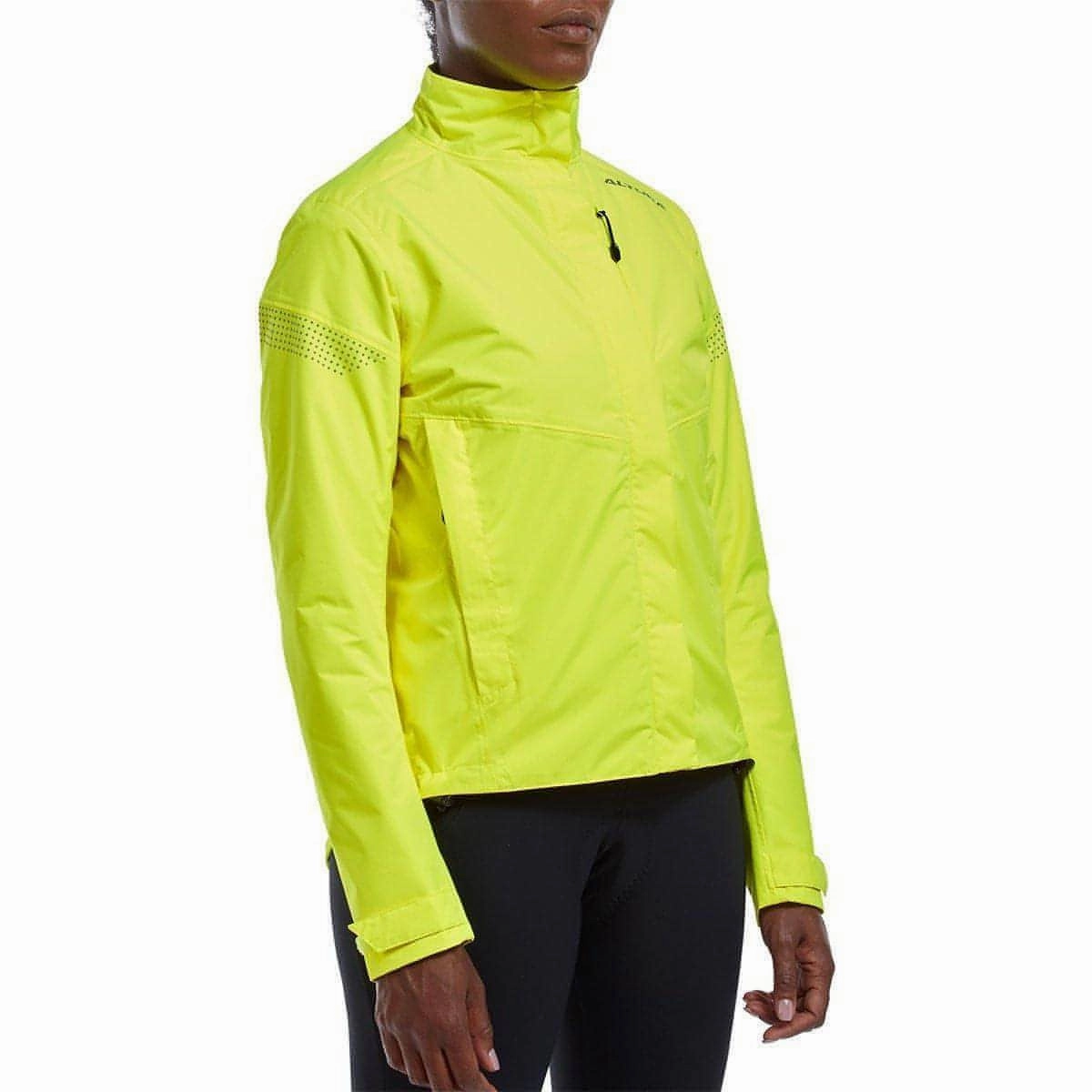 Keep NonRestrictive Armholes Altura Nevis Nightvision Waterproof Womens Cycling Jacket - Yellow