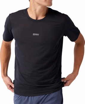 Brooks High Point 2.0 Short Sleeve Mens Running Top - Black Trendy Top