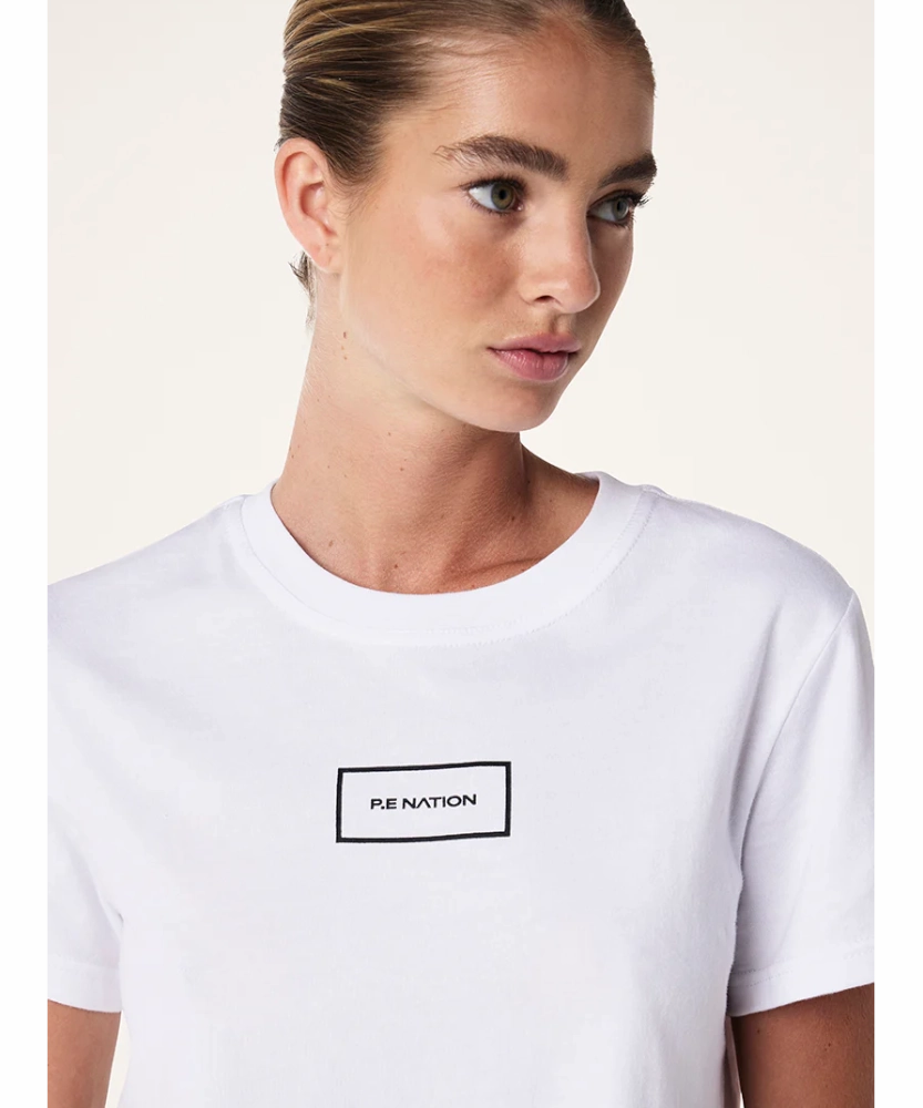 P.E Nation Kite Tee (Optic White) Art Glow SustainableYarnBlend