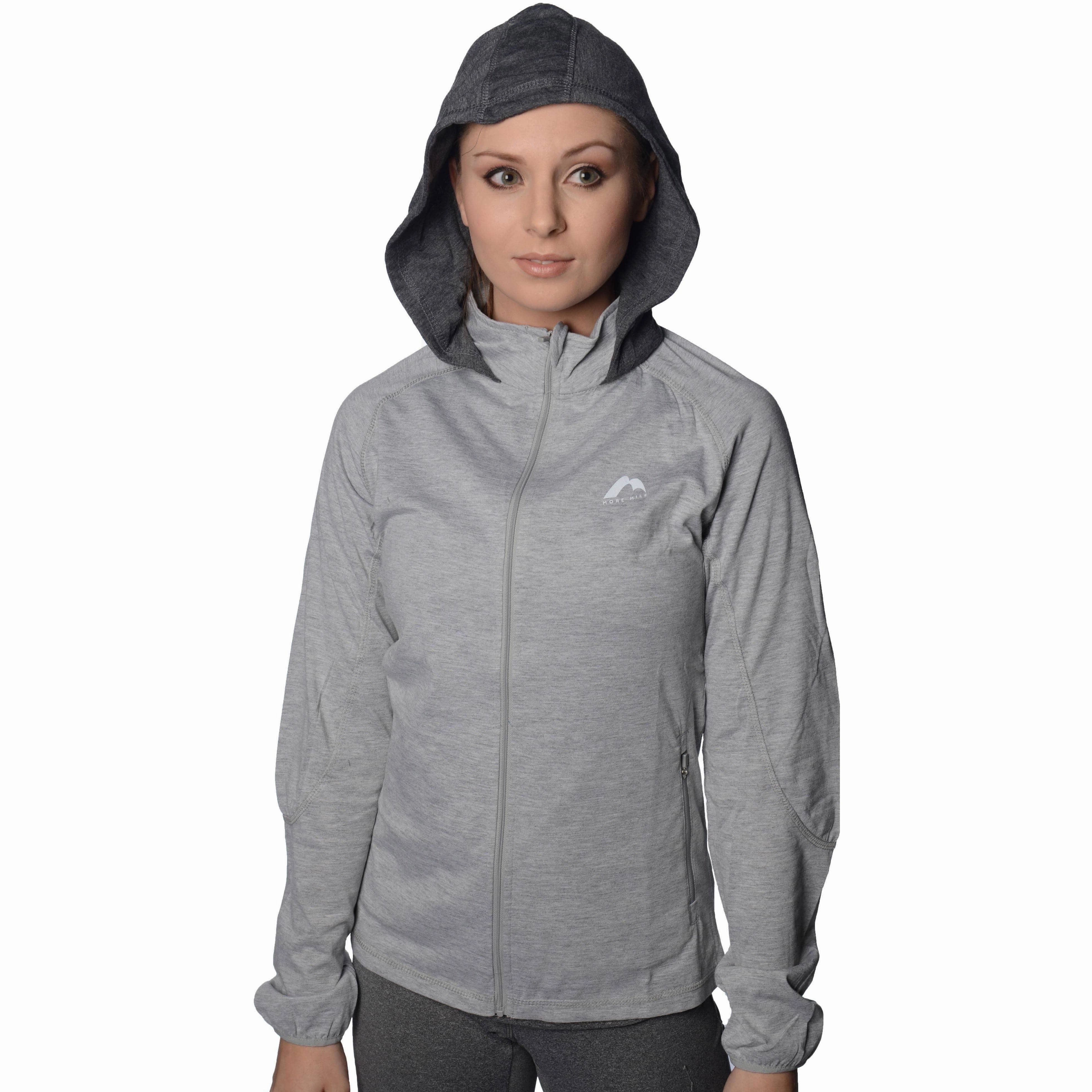 More Mile Marl Full Zip Womens Training Hoody - Grey Affordable