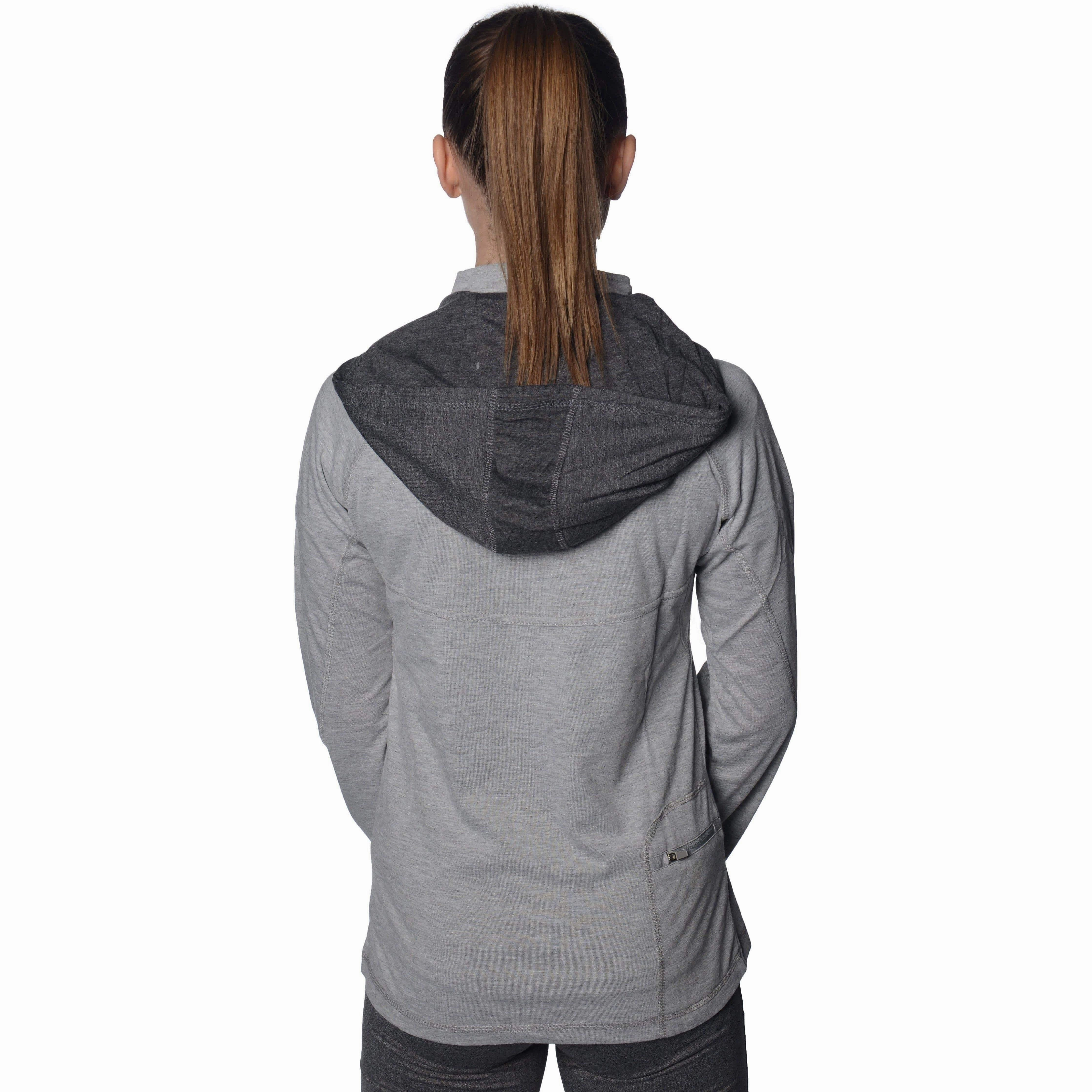 Custom - made More Mile Marl Full Zip Womens Training Hoody - Grey