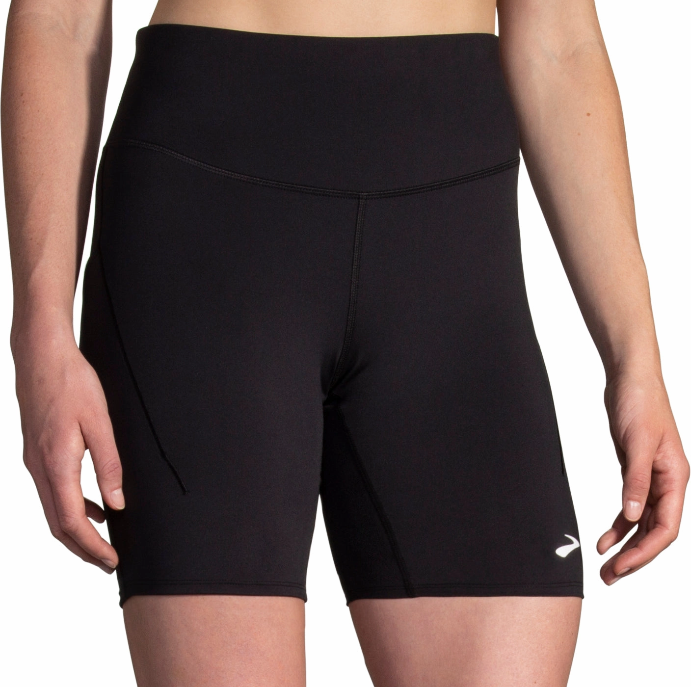 Non slip grip Brooks Spark 8 Inch Womens Short Running Tights - Black