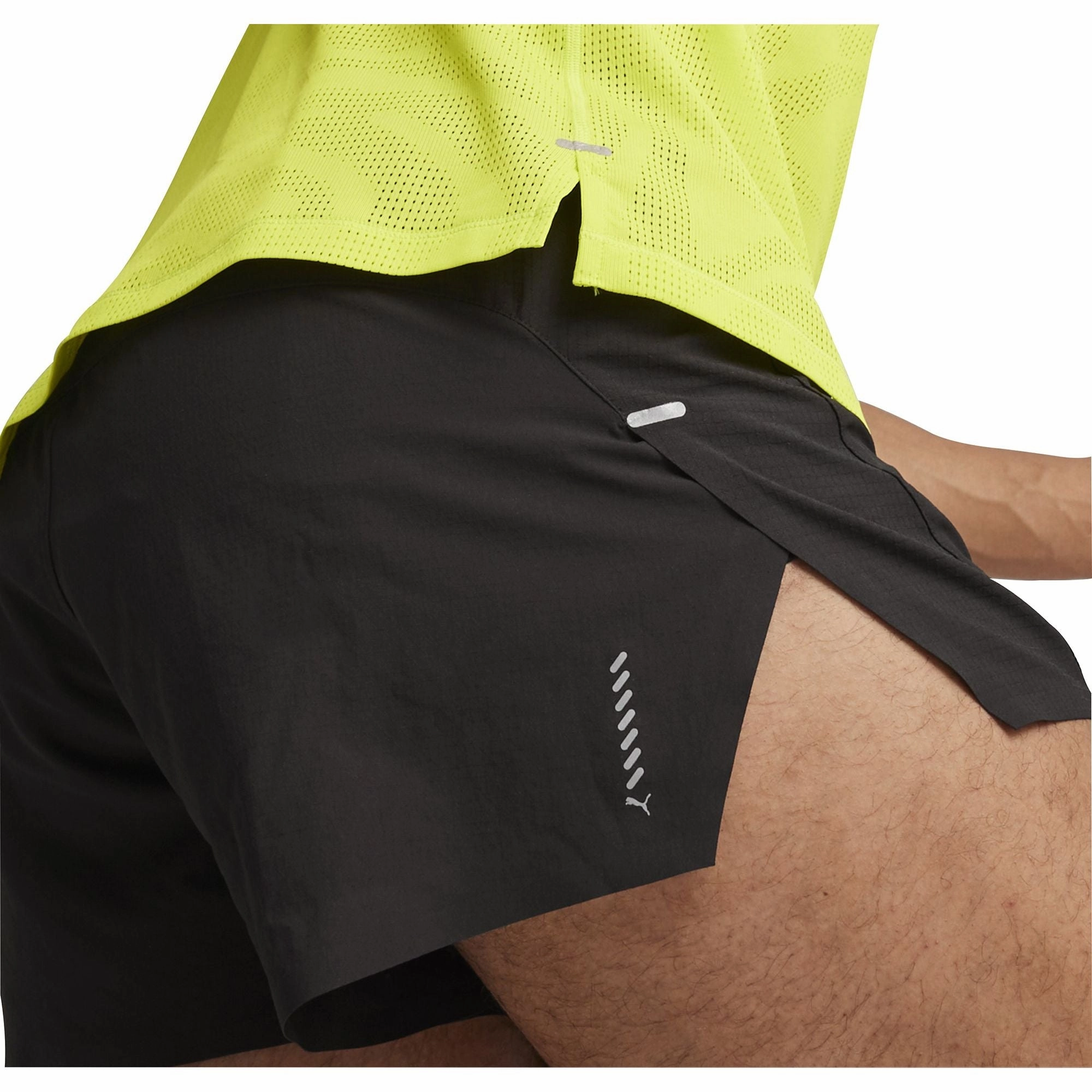 Puma Run Ultraweave Velocity 3 Inch Mens Running Shorts - Black Quick Release Closure
