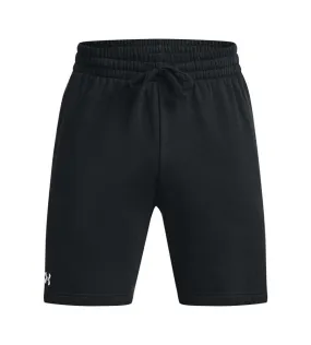 UA Rival Fleece Shorts | BLACK/WHITE nylon Ruffled details