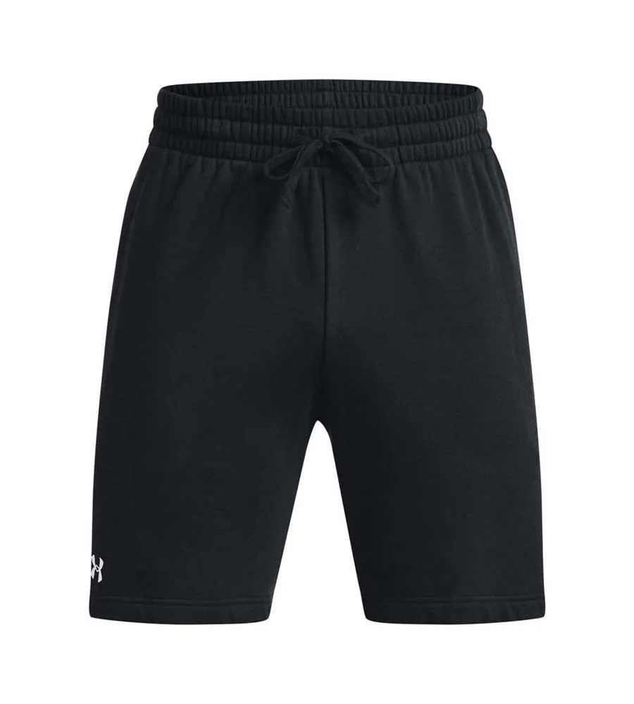 UA Rival Fleece Shorts | BLACK/WHITE nylon Ruffled details