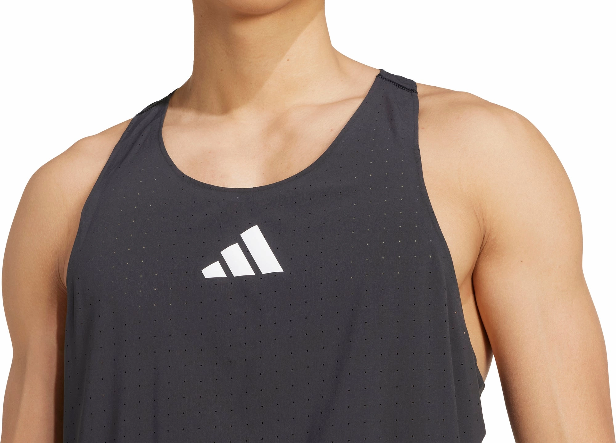 Upgrade adidas Adizero Road To Records Mens Running Vest - Black