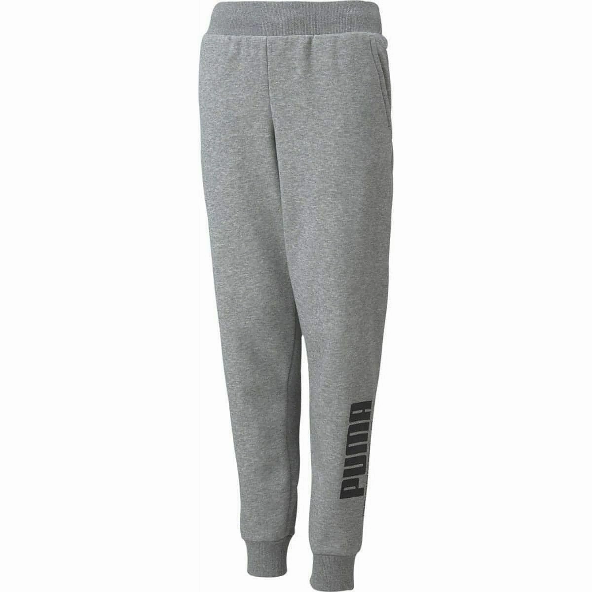 Puma Power Logo Junior Joggers - Grey Outdoor Ready