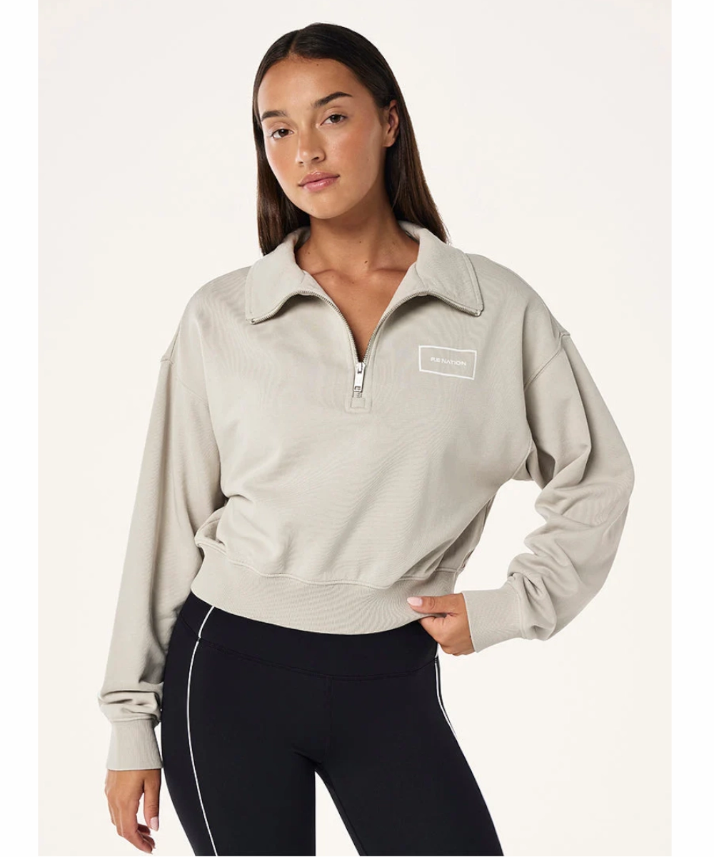 P.E Nation Tranquillity Zip Sweat (Washed Moonstruck) Island Vibe