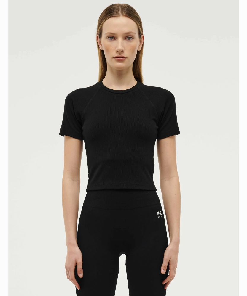 Weather Guard ChafeResistant Seams P.E Nation Freeplay Short Sleeve Ribbed Tee (Black)