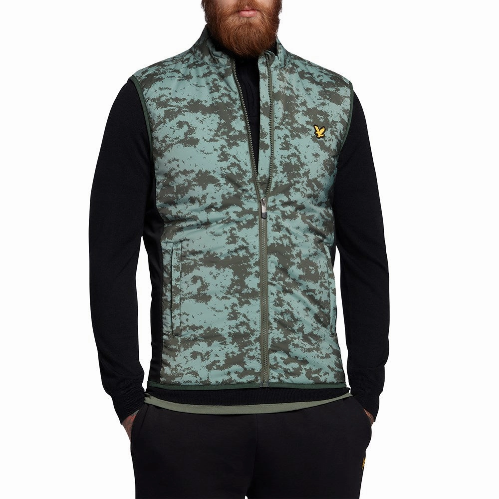 Convenient Lyle & Scott Seafoam Gilet  - Cactus Green / Stonewall Green