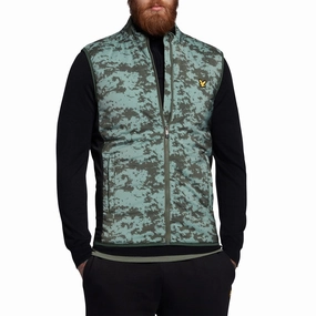 Convenient Lyle & Scott Seafoam Gilet  - Cactus Green / Stonewall Green