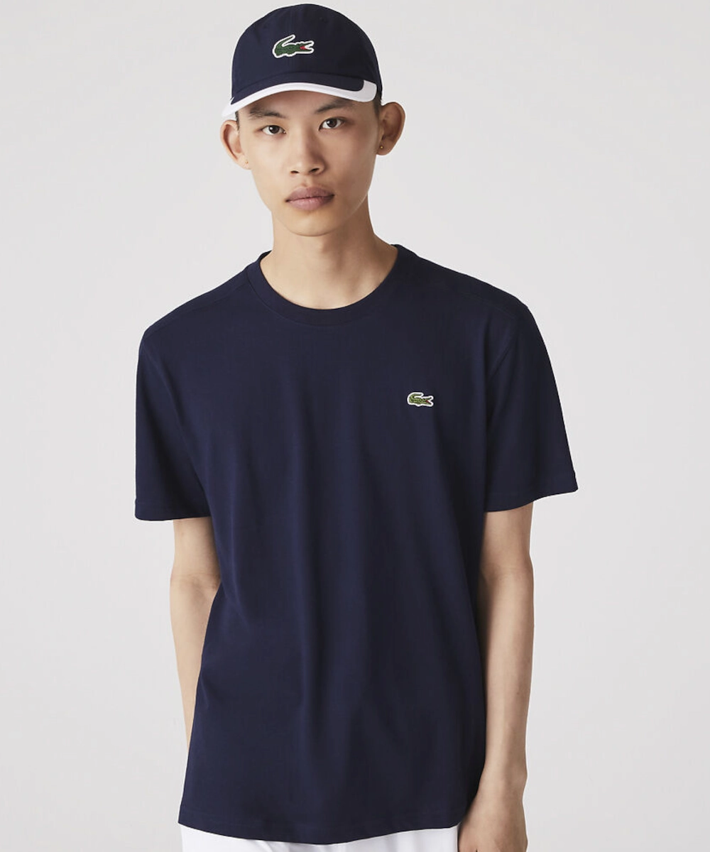 Lacoste Essentials Crew Neck Sports Tee (Navy) Urban Flow
