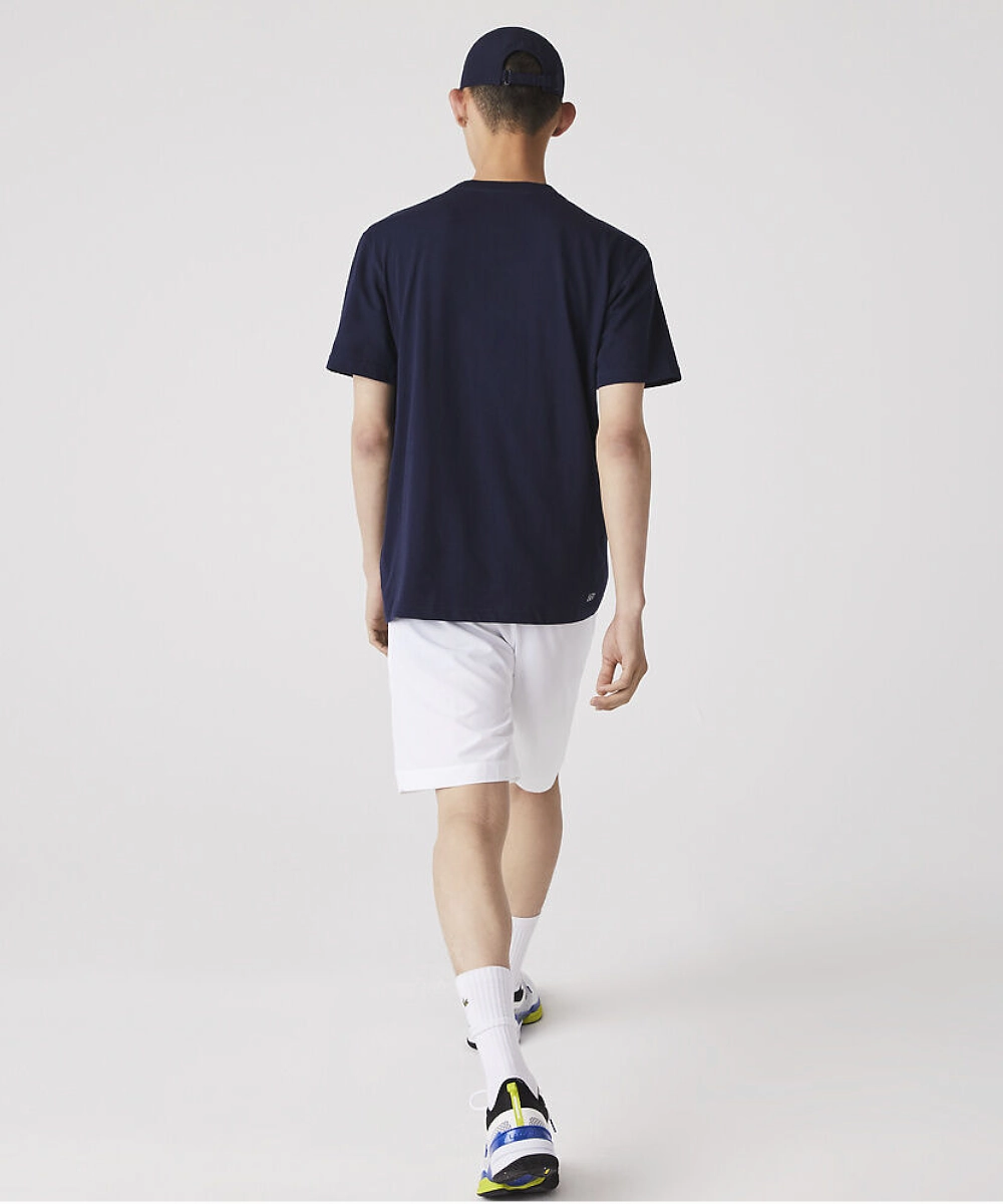 Lacoste Essentials Crew Neck Sports Tee (Navy) Rich Tone