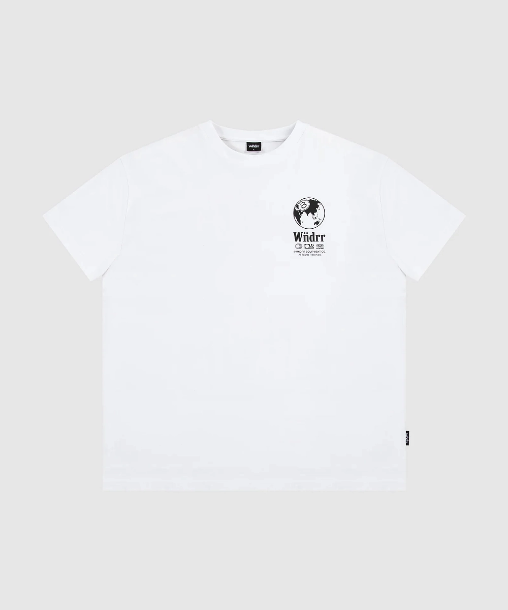 WNDRR 8 Ball Box Fit Tee (White) NonRestrictive Cut