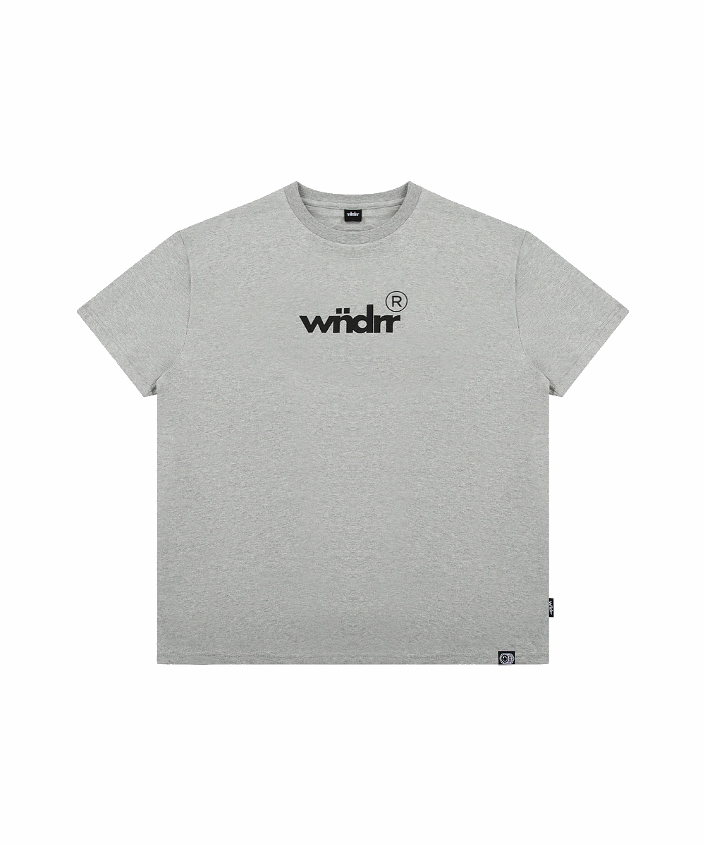 WNDRR Accent Box Fit Tee (Grey Marle) River Flow ShrinkResistant
