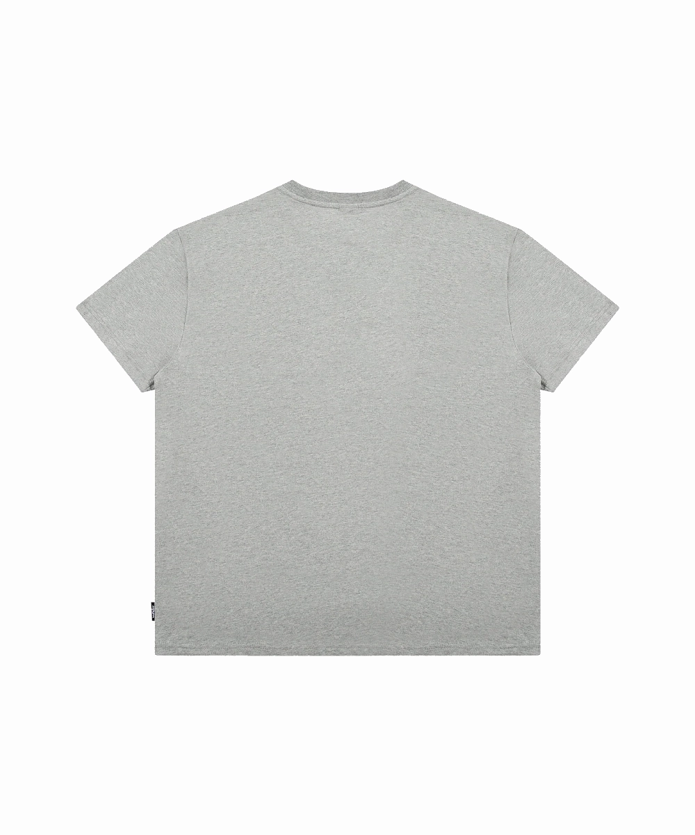 WNDRR Accent Box Fit Tee (Grey Marle) Crown Fit WaterRepellentCoating