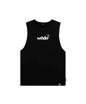 ElasticBinding Organic Cotton WNDRR Accent Muscle Top (Black)