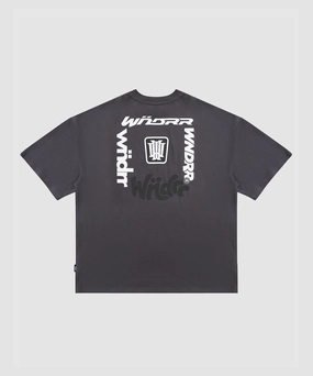 WNDRR All Out Heavyweight Tee (Charcoal) Rain Fit