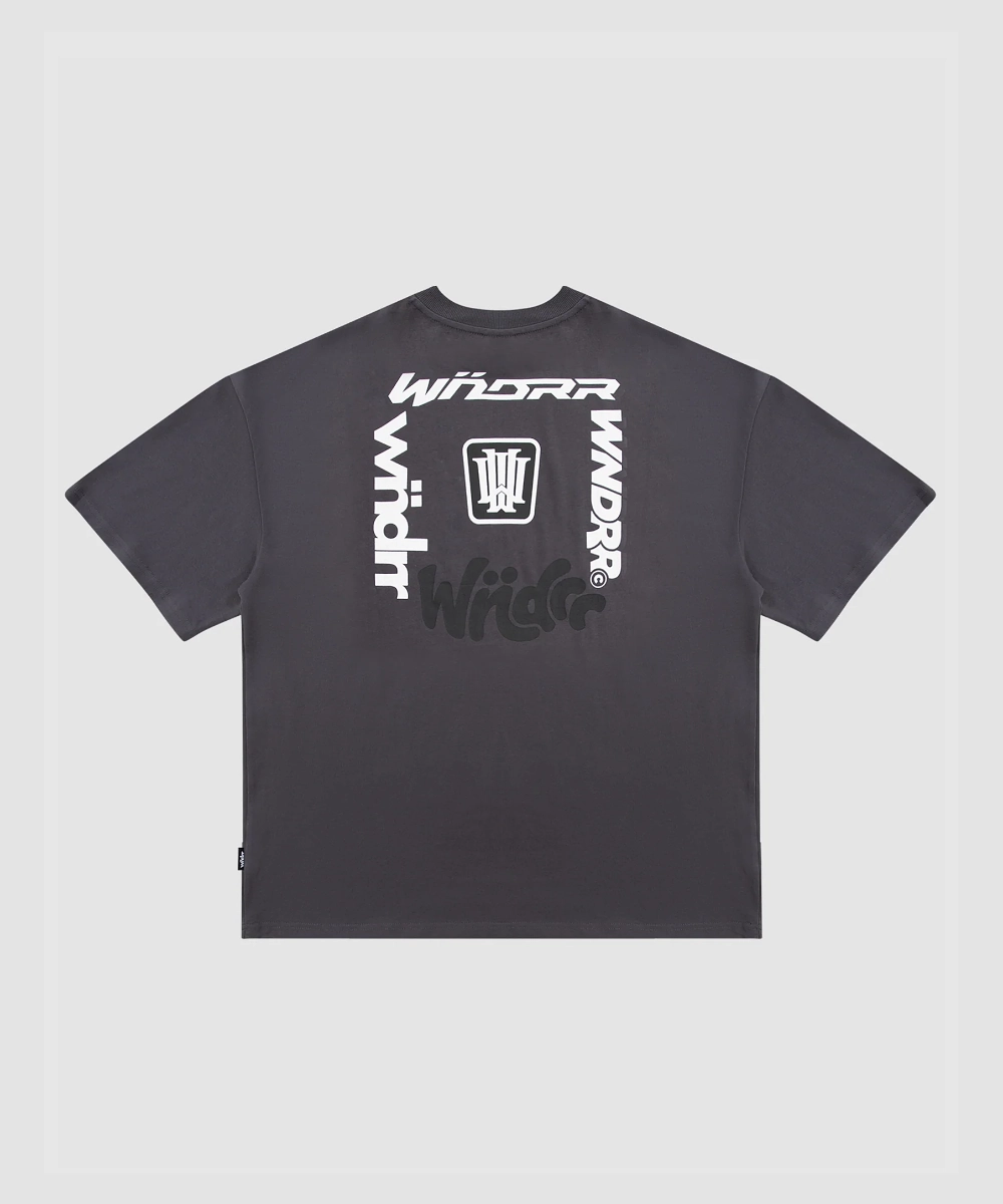 WNDRR All Out Heavyweight Tee (Charcoal) Digital Glow Digital Core
