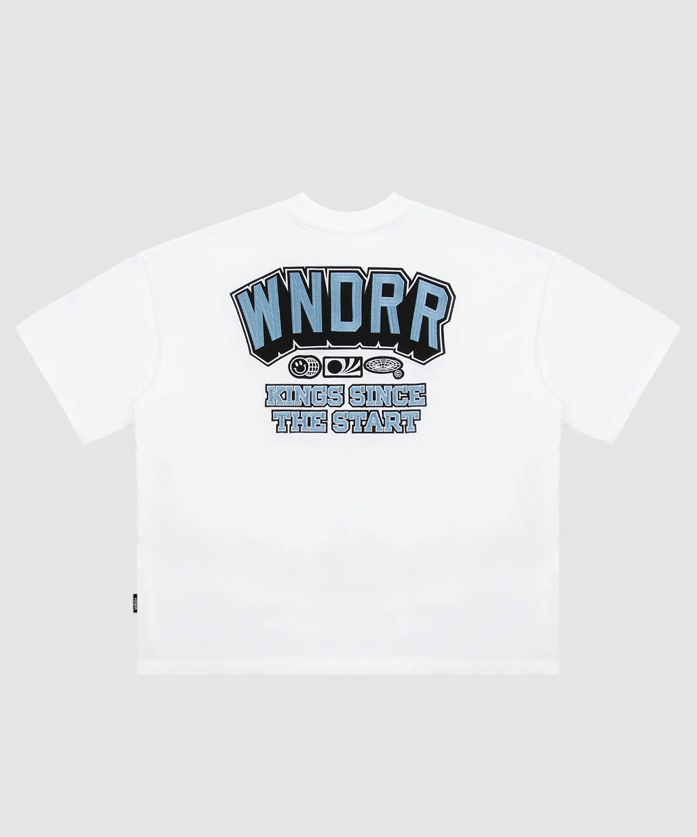 WNDRR All Rounder Heavy Weight Tee (White) Breathable Lining Train Ease