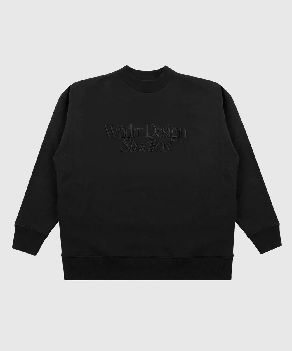 WNDRR Atelier Crew Sweat (Black) Moon Cool