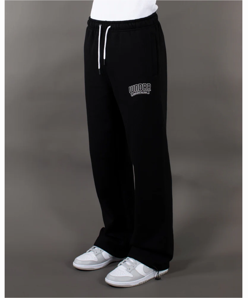 WNDRR Banner Lounge Trackpant (Black) Ship Glow