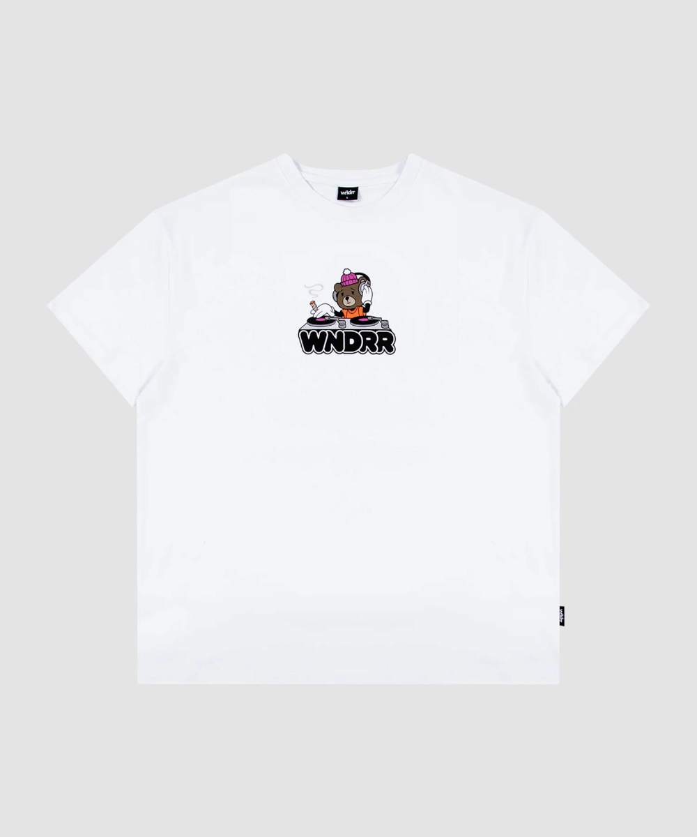 WNDRR Beats Box Tee (White) hypoallergenic material Green Fit