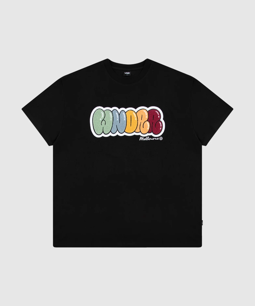 WNDRR Blissed Box Fit Tee (Black) Vital Core Organza Fit