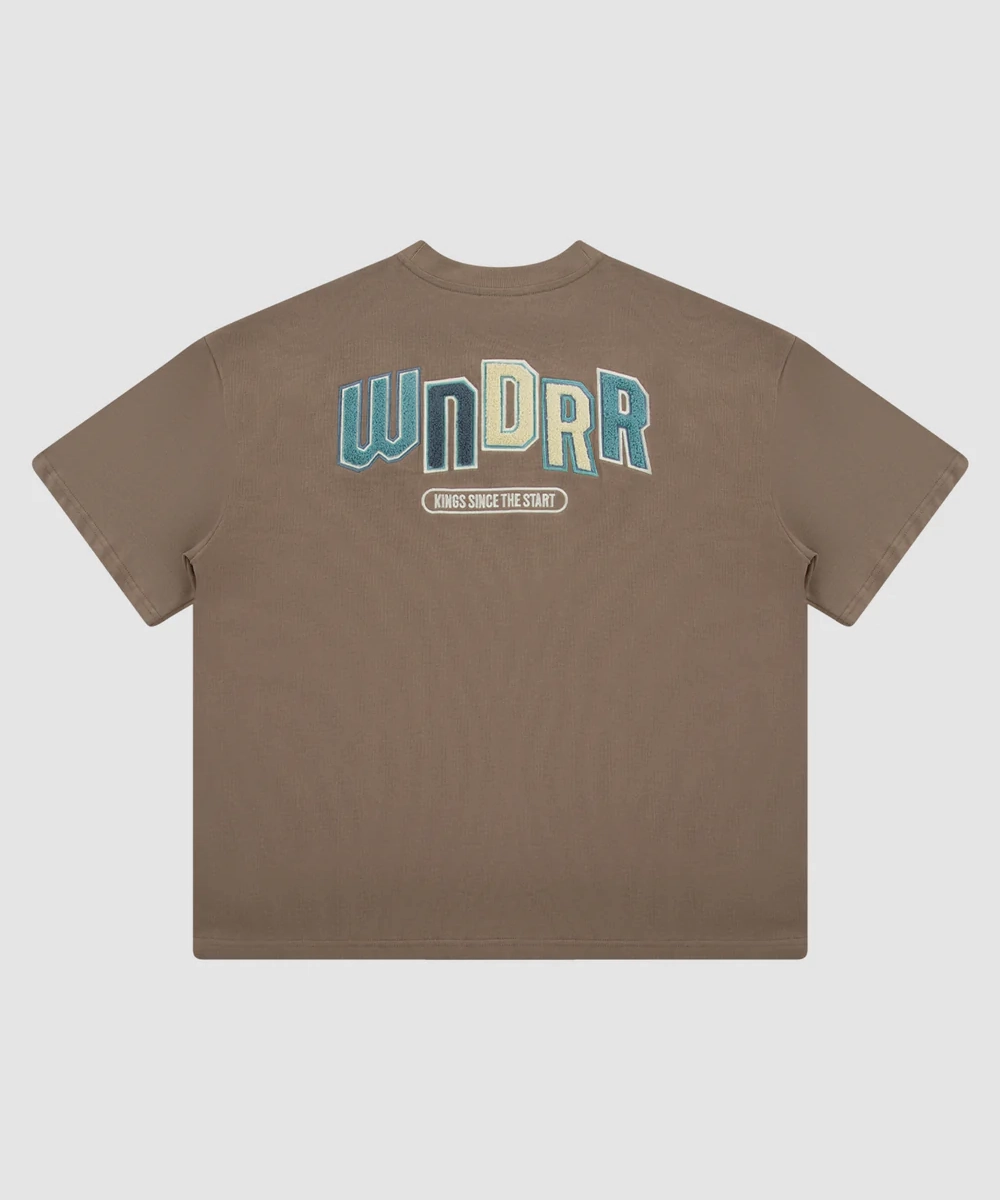 WNDRR Chant Heavy Weight Tee (Taupe) Pure Linen Blend CompressionFreeCuffs