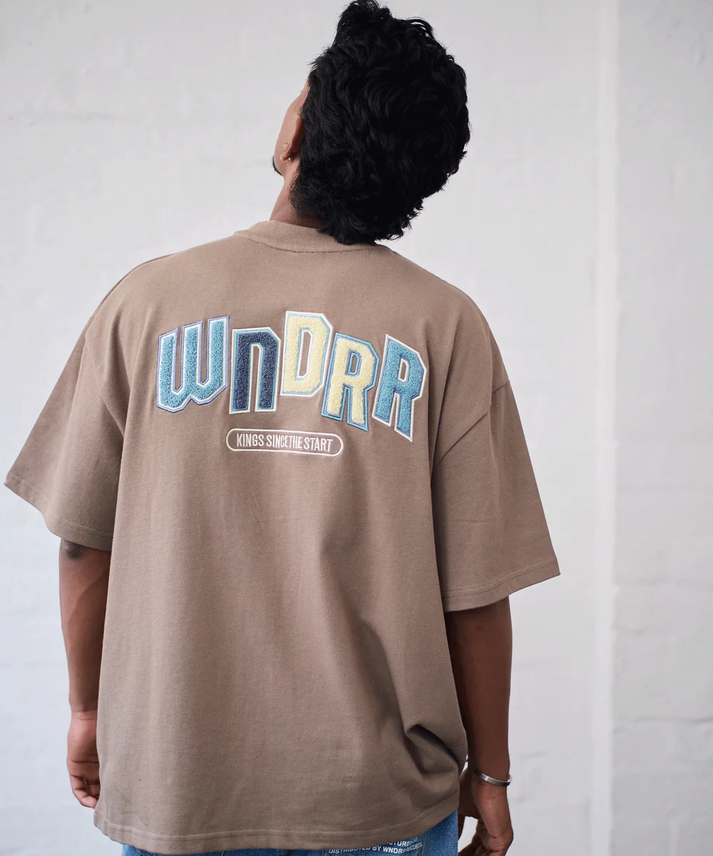 WNDRR Chant Heavy Weight Tee (Taupe) Future Glow