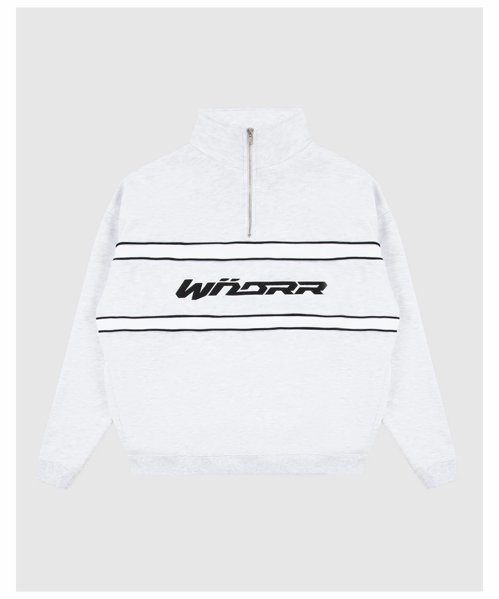 WNDRR Companion 1/4 zip sweat (White/Marle) Star Soul