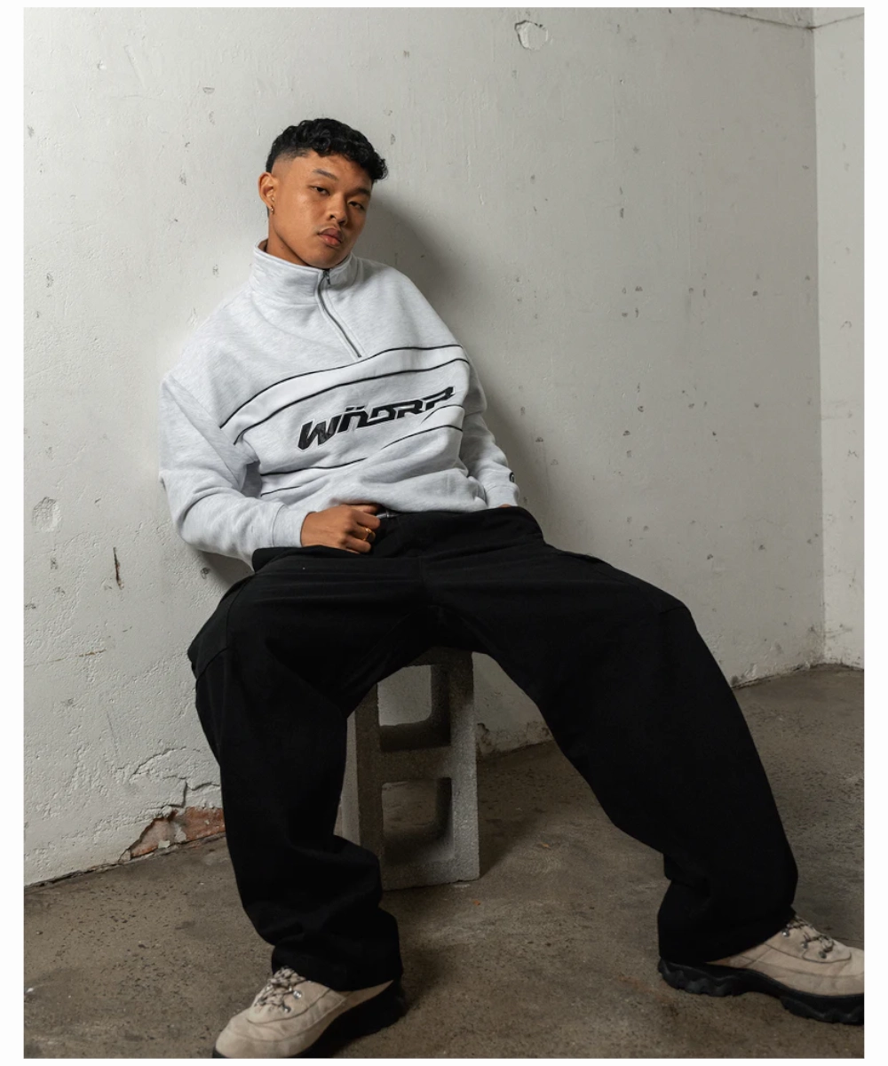 WNDRR Companion 1/4 zip sweat (White/Marle) Conscious Core All weather
