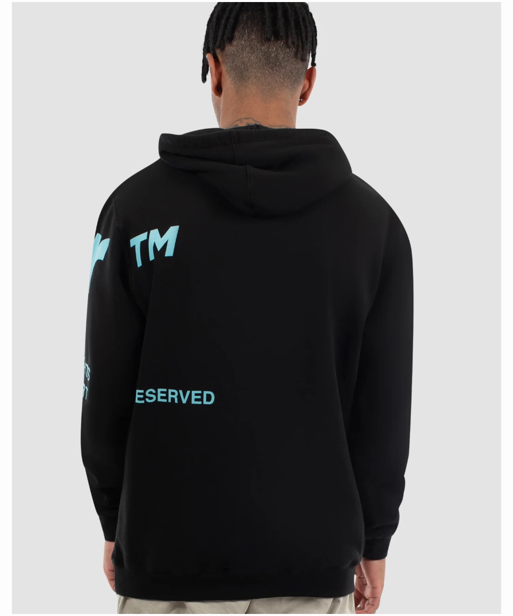 MinimalistDesign CompactWeave WNDRR Cutoff Hood Sweat (Black/Teal)