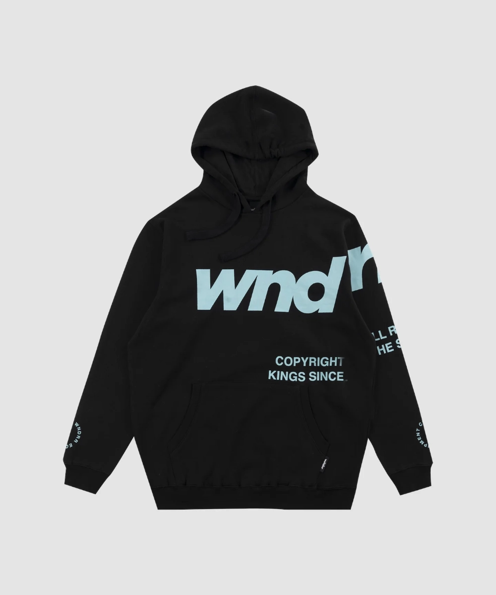 Bio Glow WNDRR Cutoff Hood Sweat (Black/Teal)