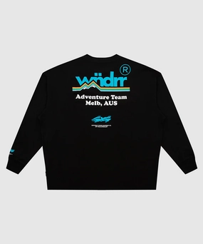 Breathable Stretch Fabric WNDRR Departure L/S Tee (Black)