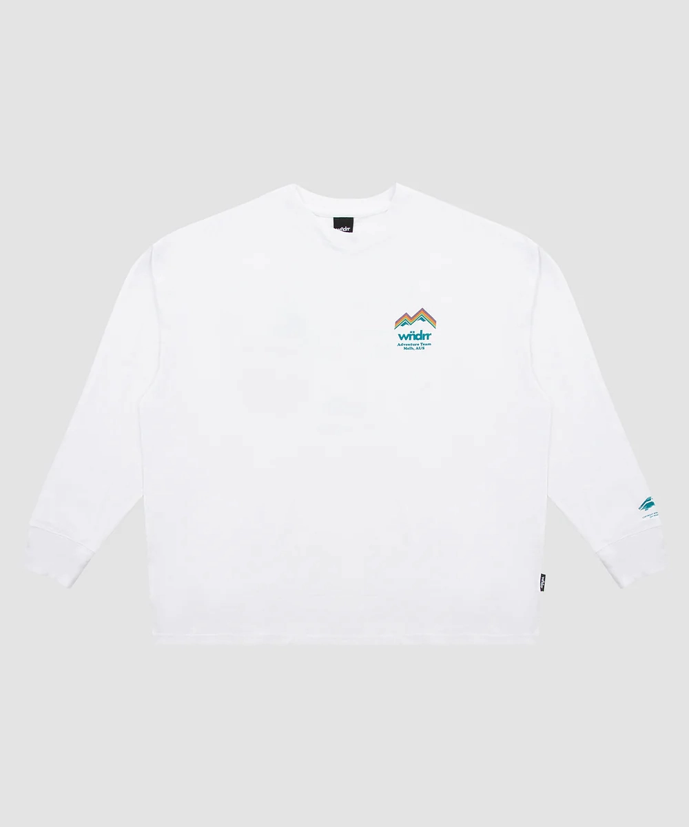 WNDRR Departure L/S Tee (White) Cool Edge
