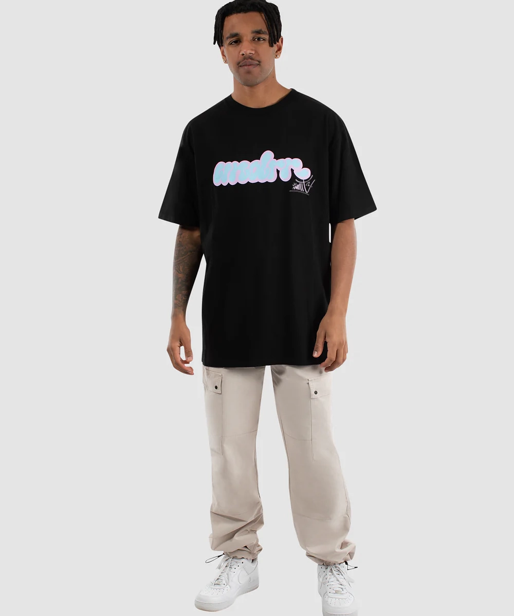 WNDRR Dunit Box Fit Tee (Black) Breathable Lamination Future Glow