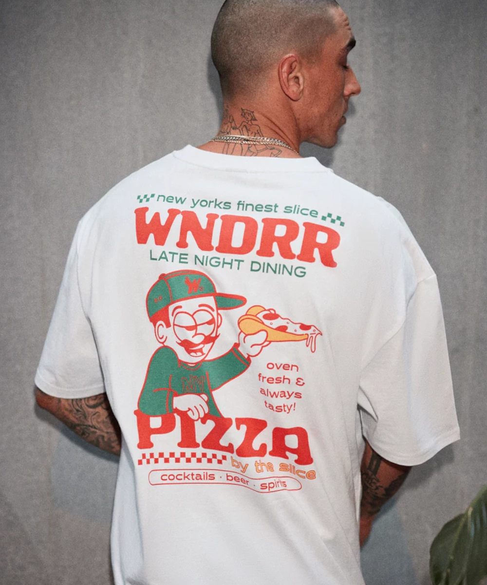WNDRR Finest Slice Box Fit Tee (White) Senior Ease