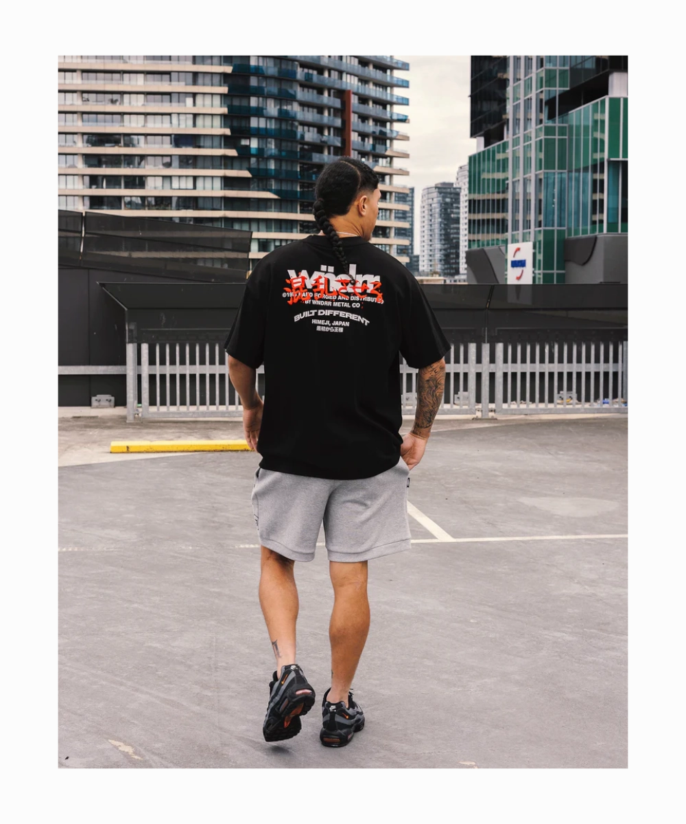 Wndrr Forged Heavy Weight Tee (Black) Model Glow