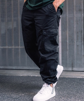 WNDRR Grove Cargo Pants (Black) MachineWashable Fabric