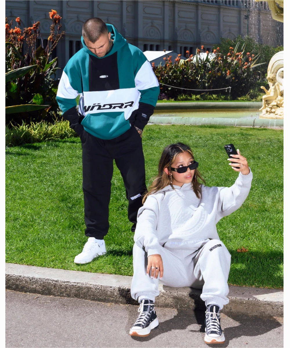 WNDRR Halo Baggy Trackpants (Black) Velvet Soul