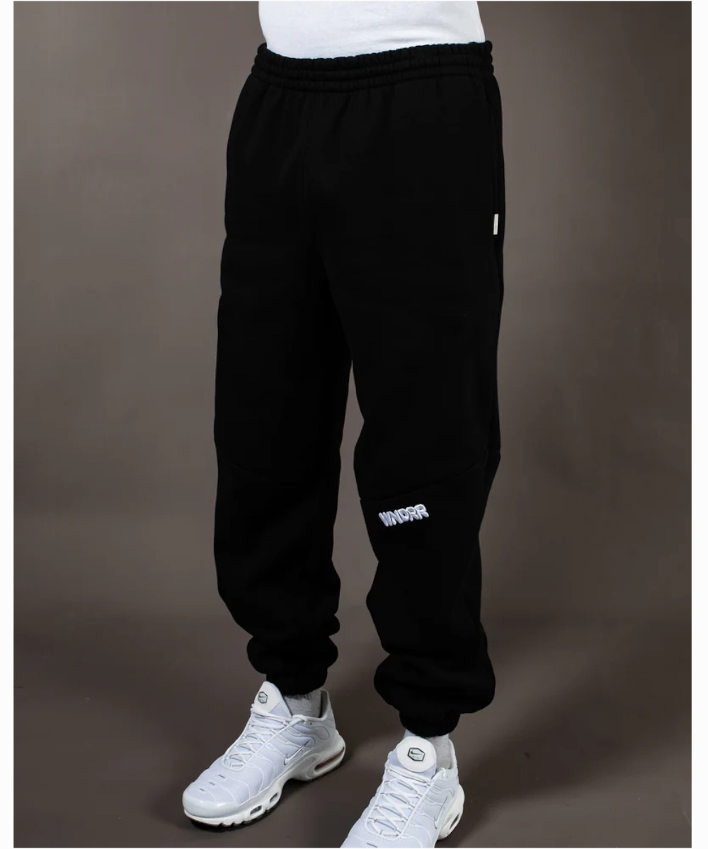 WNDRR Halo Baggy Trackpants (Black) ReinforcedStitching VersatileCuff