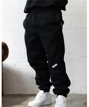 HiddenZipperClosure Ergonomic Pattern WNDRR Halo Baggy Trackpants (Black)