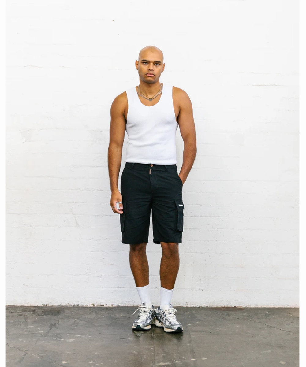 WNDRR Hijack Cargo Short (Black) Repair Fit Street Glow