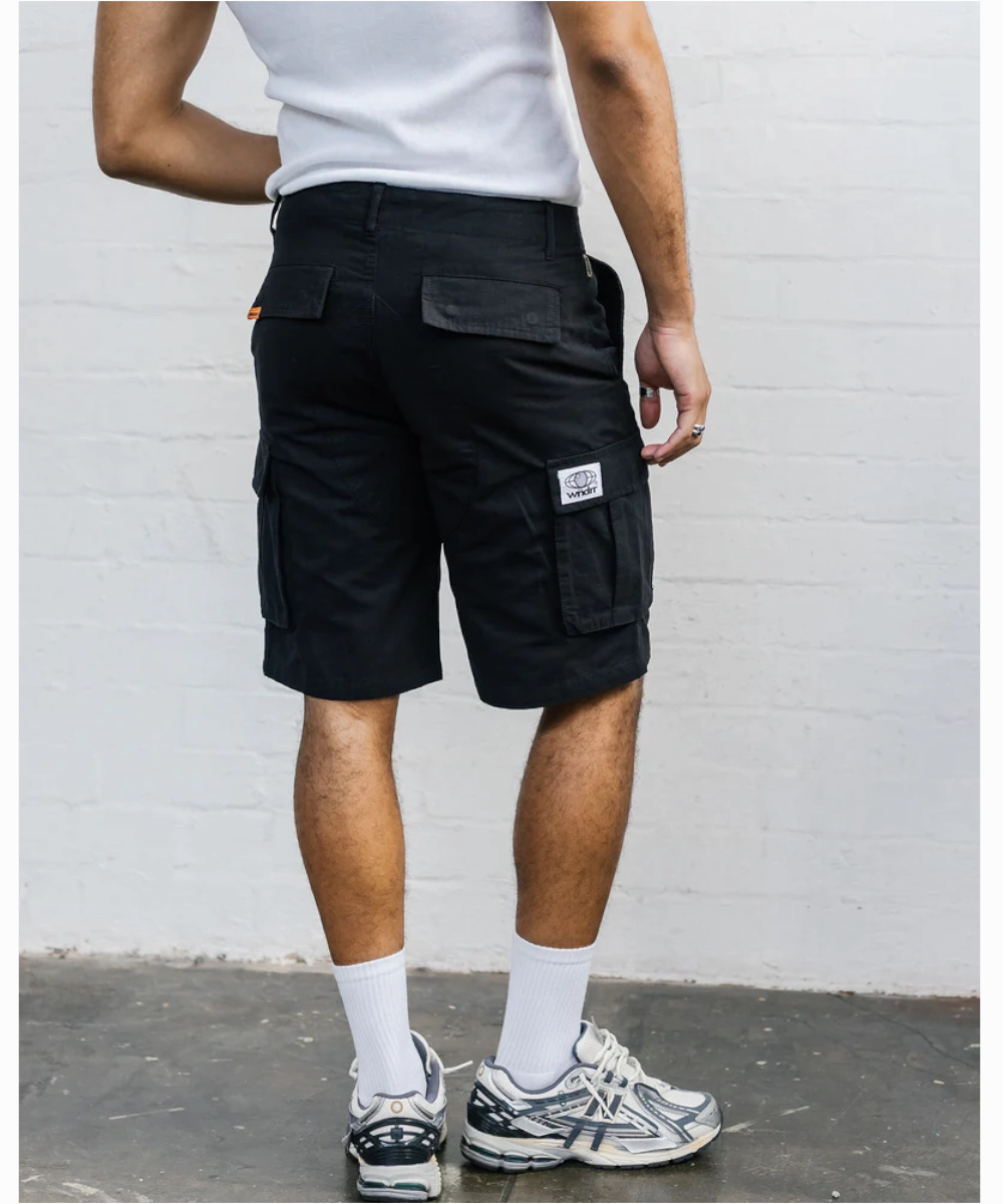 WNDRR Hijack Cargo Short (Black) Star Mood
