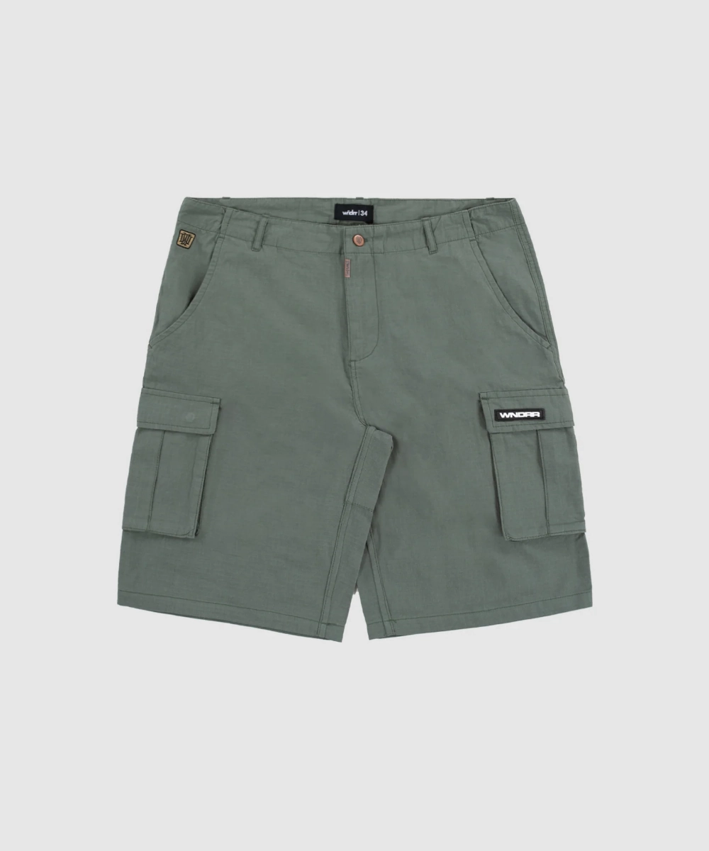 WNDRR Hijack Cargo Short (Dark Green) CompressionFreeCuffs ReflectiveTrimDetails