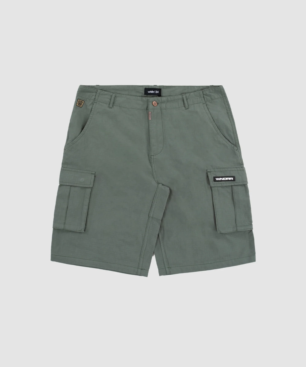 EcoConscious Production Weekend Look WNDRR Hijack Cargo Short (Dark Green)