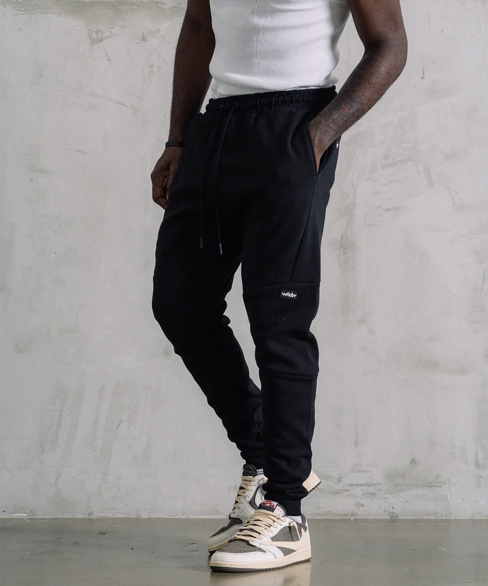 WNDRR Hoxton V2 Tech Trackpants (Black) LightweightDesign ReinforcedHem