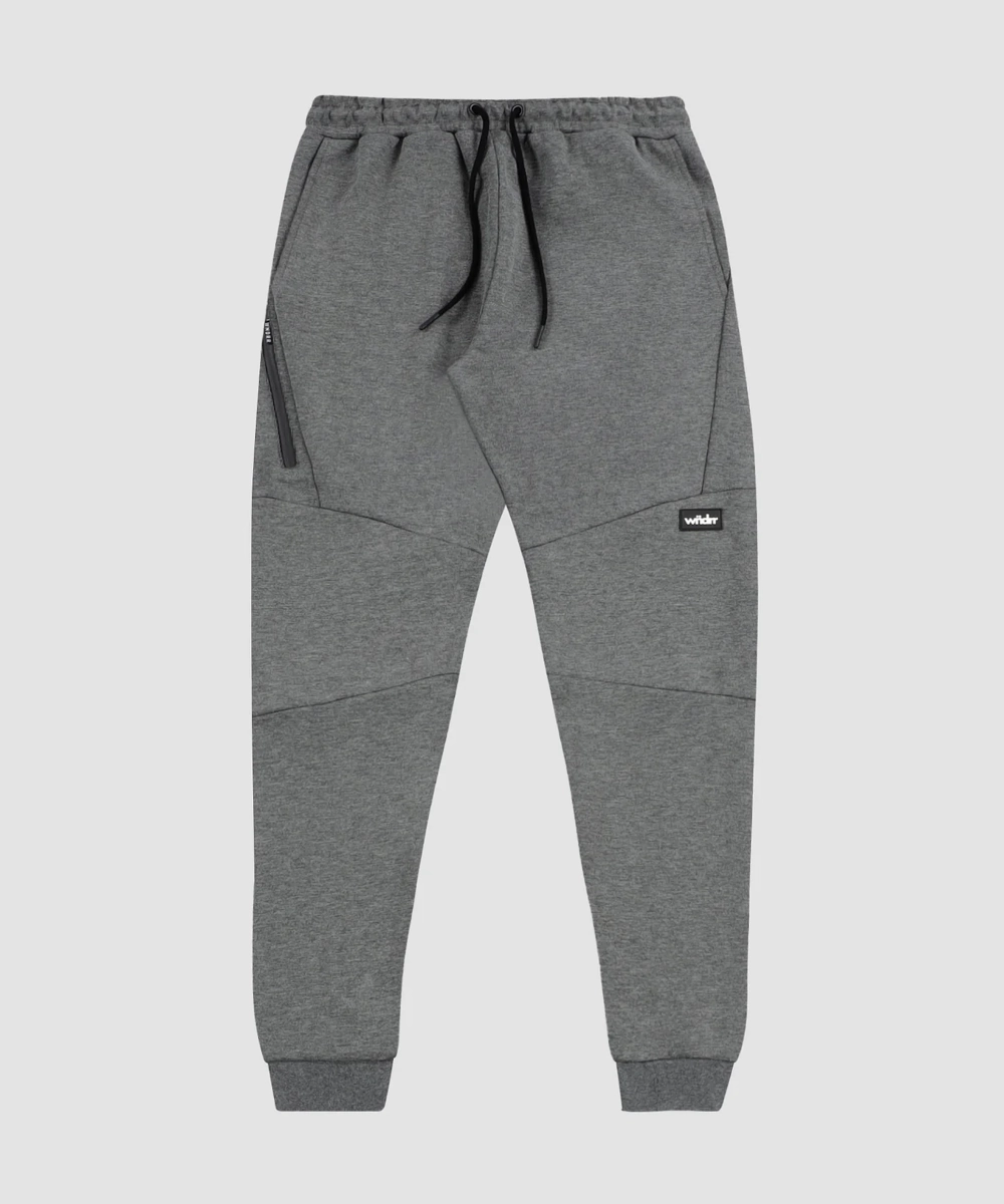 WNDRR Hoxton V2 Tech Trackpants (Dark Marle) Fire Glow