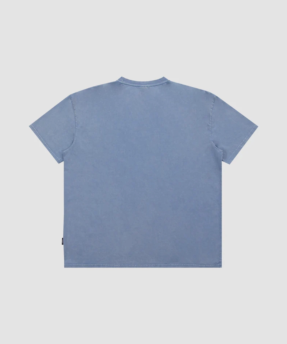 NoSlipWaistband Firm Leather WNDRR Hoxton Vintage Fit Tee (Washed Blue)